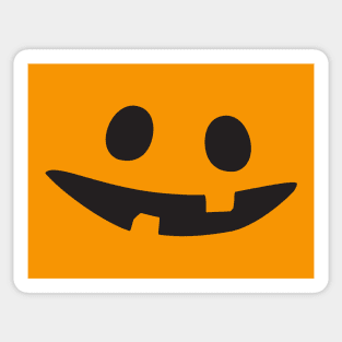 Silly Pumpkin Face Halloween Sticker